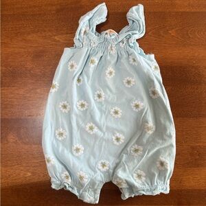 Floral Print Kids Bodysuit - Light Blue